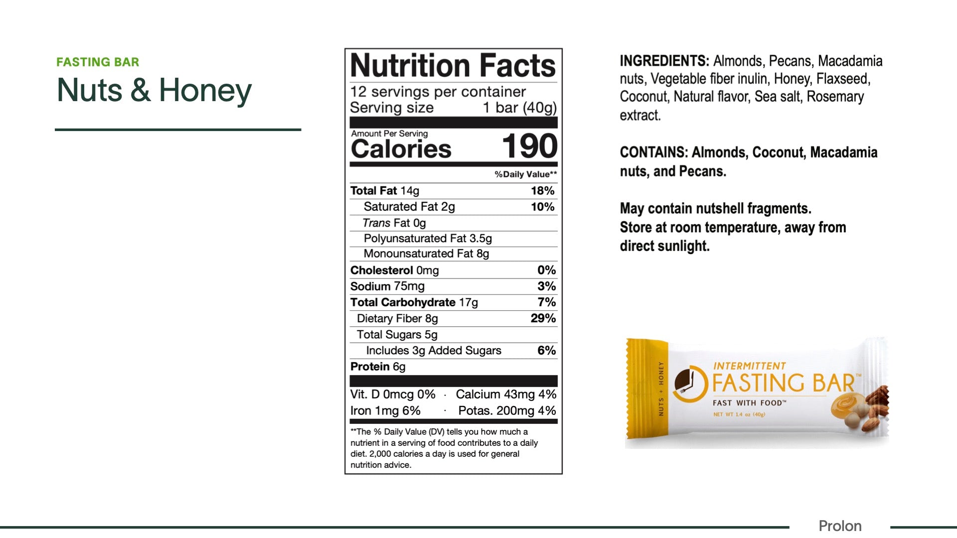 Prolon® Intermittent Fasting Bar
