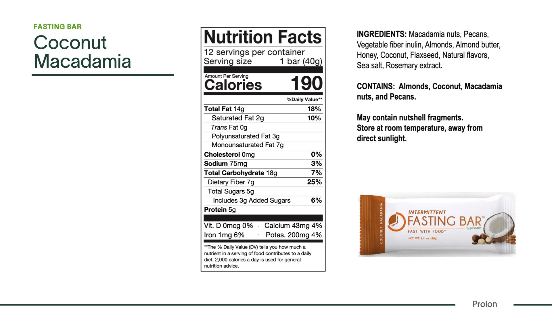 Prolon® Intermittent Fasting Bar