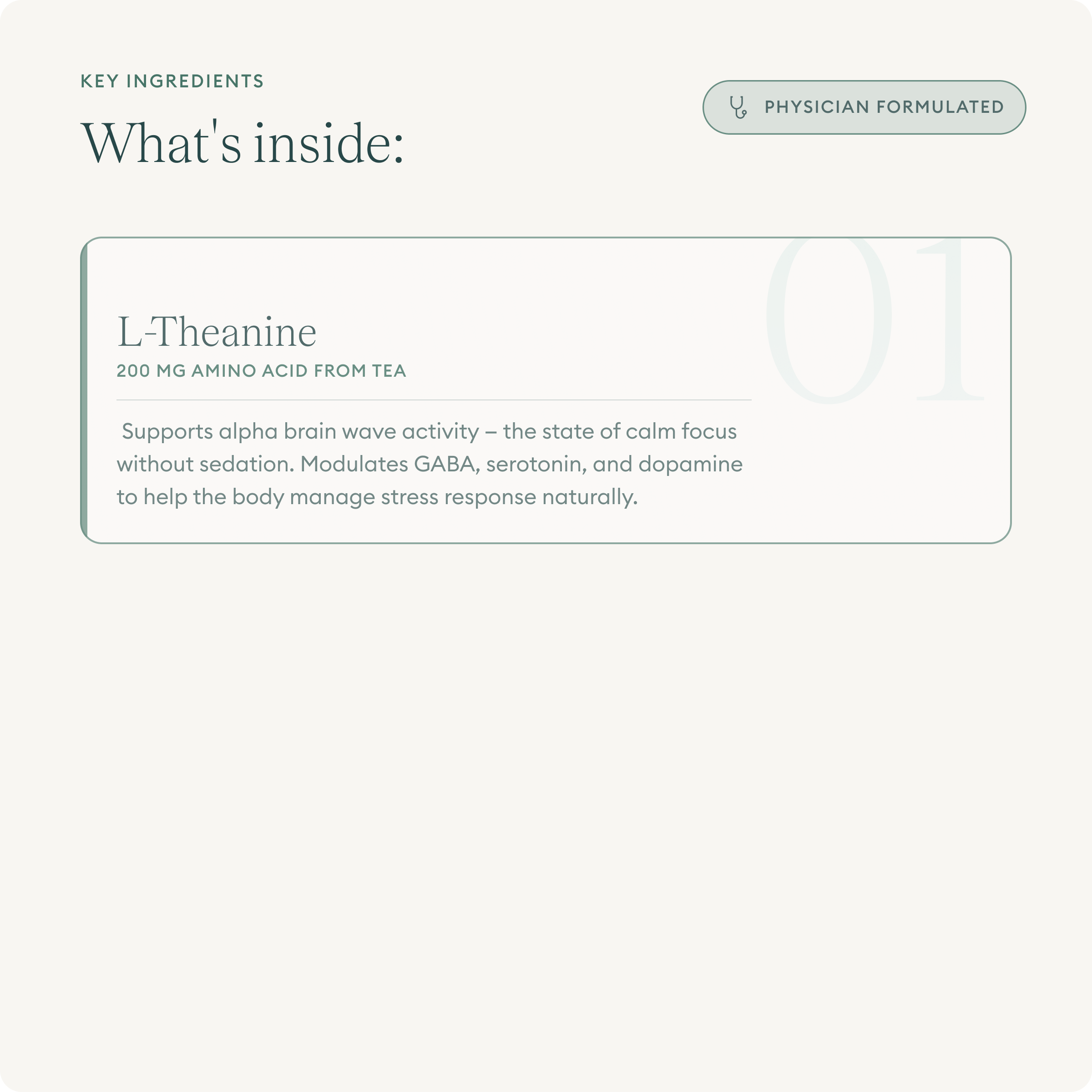 Calming L-theanine