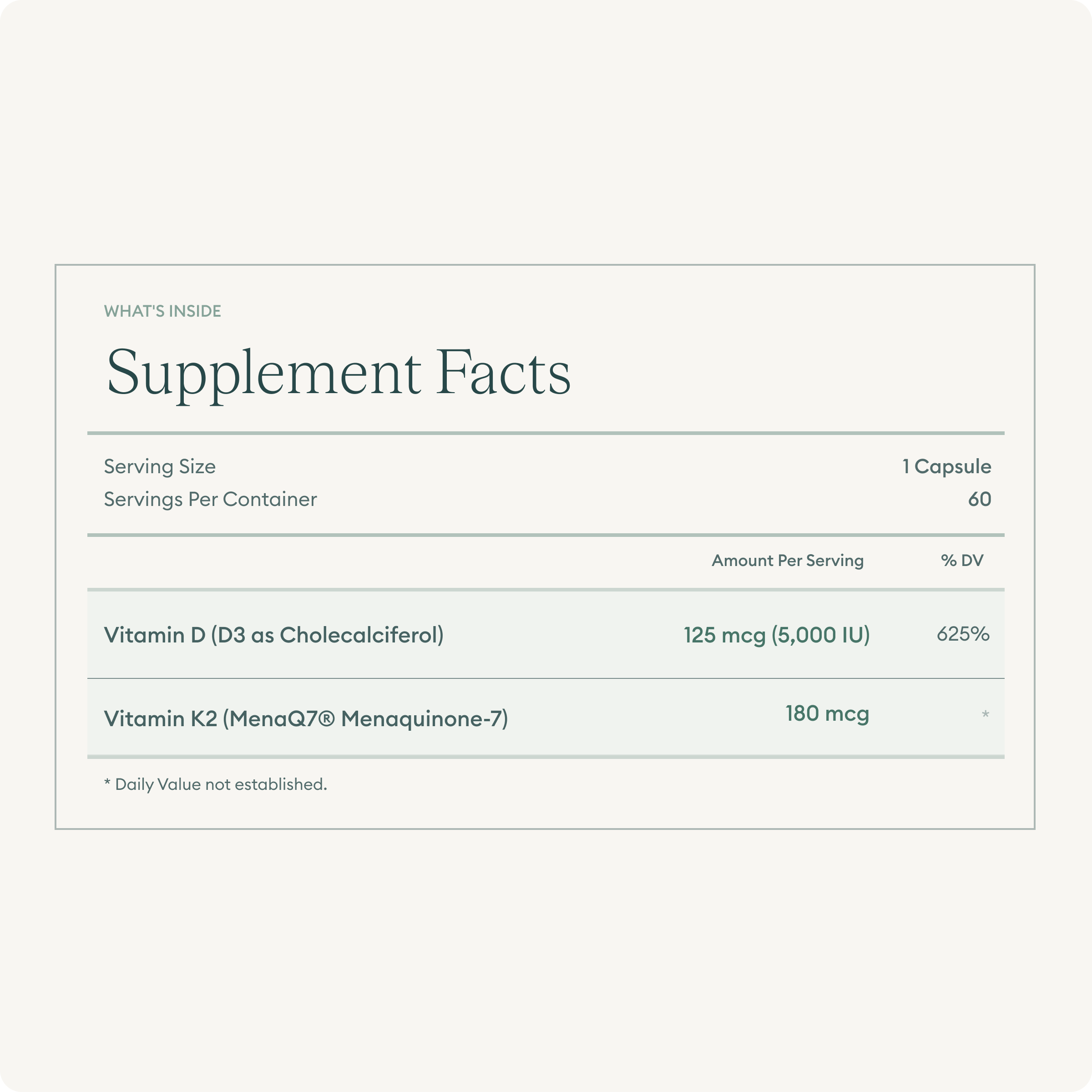 Vitamin D3 5000 + K2