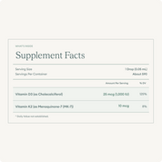 Vitamin D3 + K2 Supplement Drops