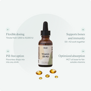 Vitamin D3 + K2 Supplement Drops